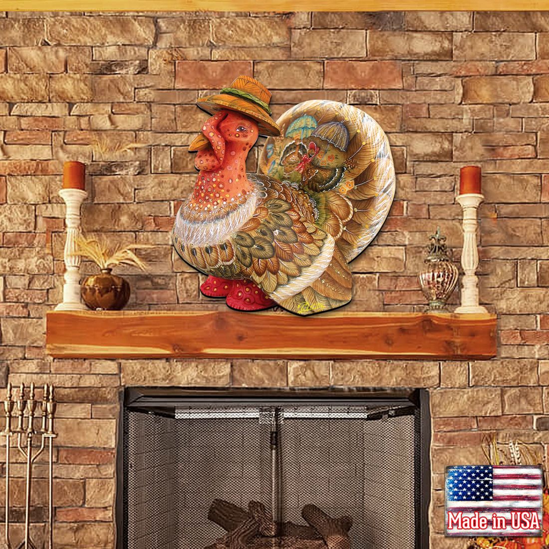 Thanksgiving Tom the Turkey Halloween Door Decor by G. DeBrekht - Thanksgiving Halloween Decor - 8158904H