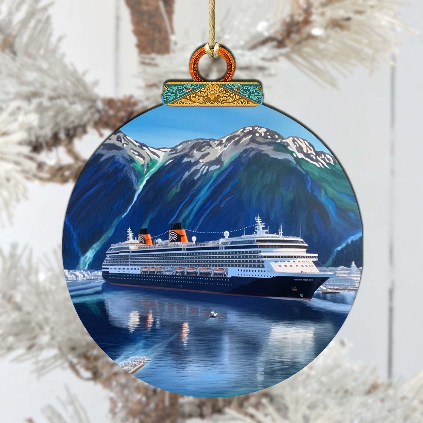 Alaskan Summit Cruise Wooden Ornaments by G.Debrekht - Wildlife Holiday Decor - 870067