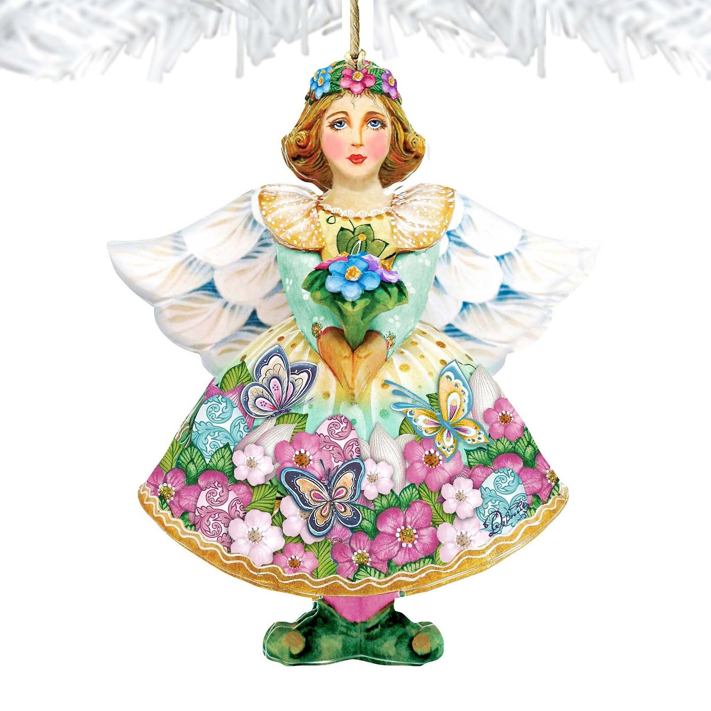 Spring Angel Wooden Ornaments by G. DeBrekht - Easter Spring Decor - 8157616