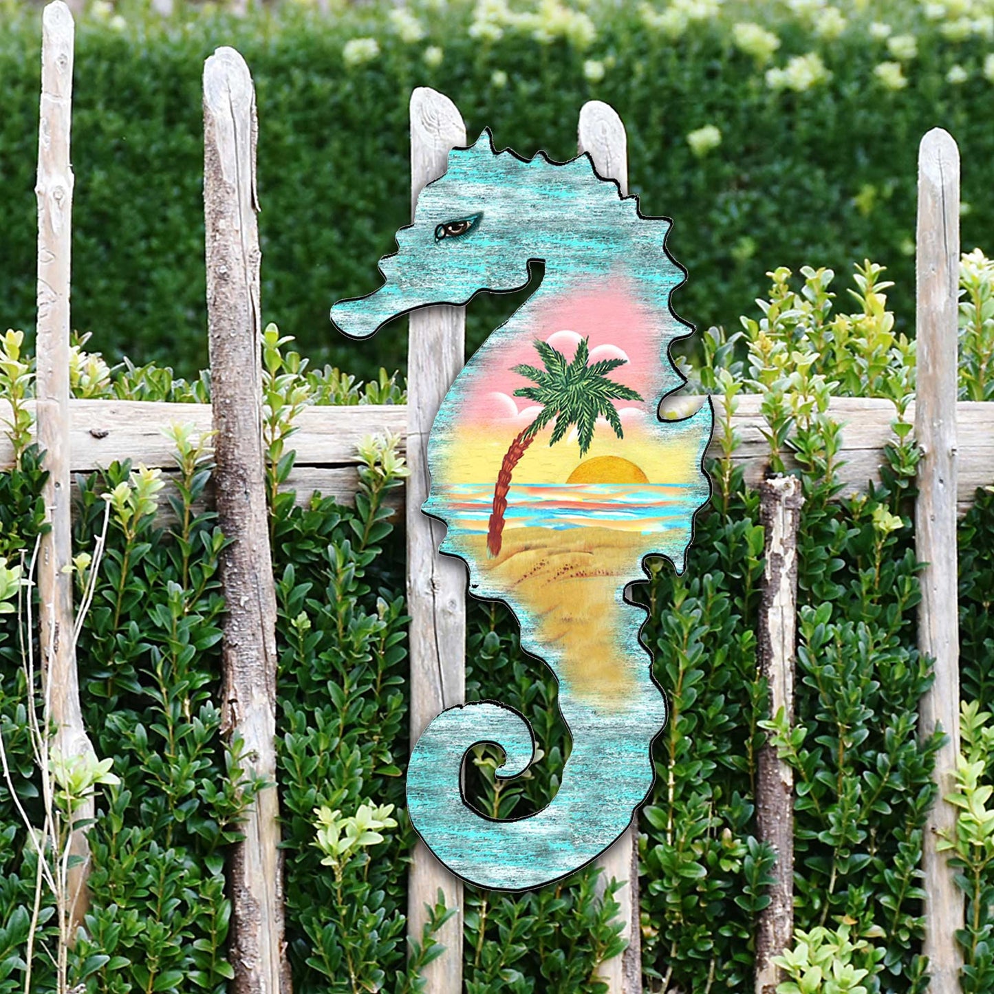 Seahorse Coastal Door Decor by G. DeBrekht - Coastal Holiday Decor - 8198517H