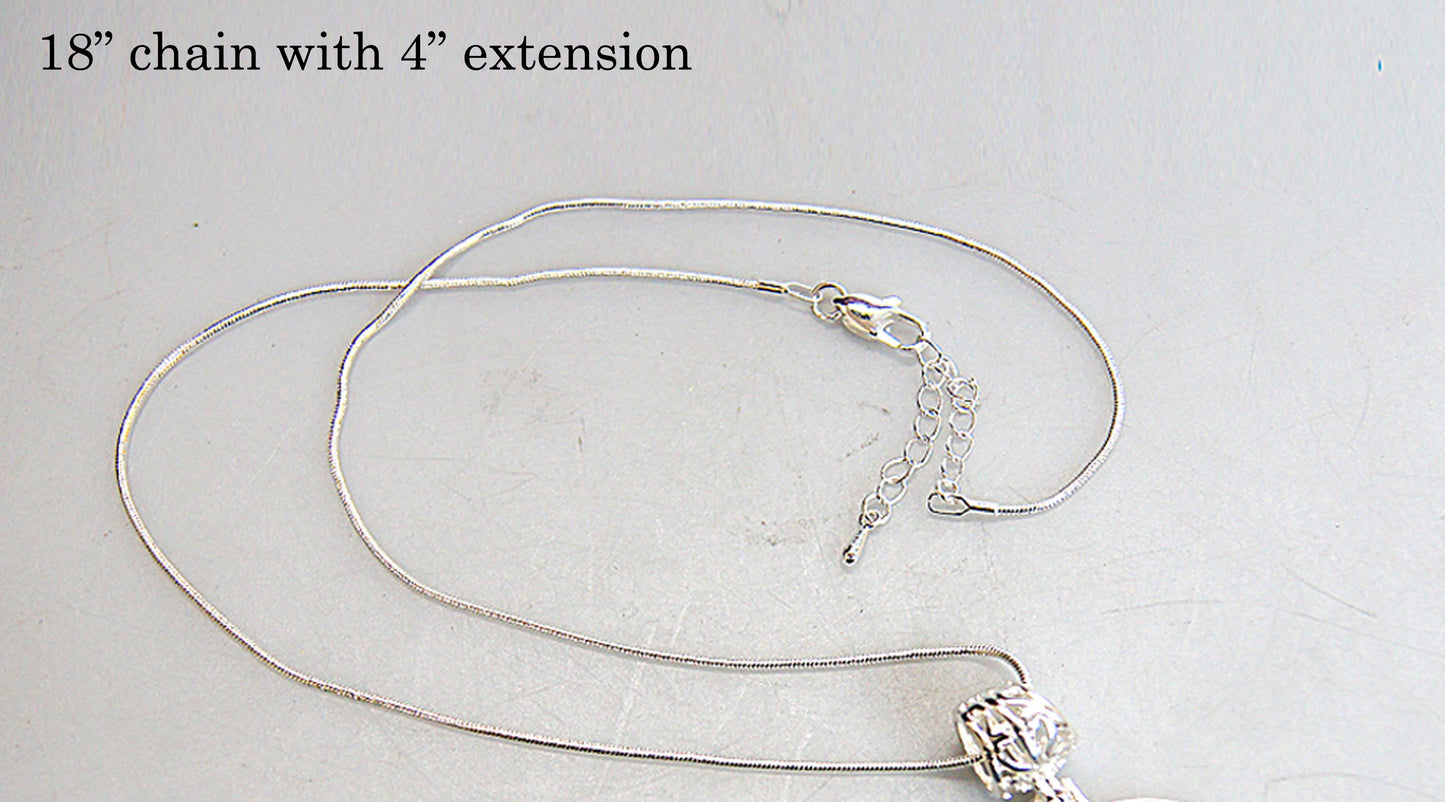 Baby Angel Girl, Watching Over Silver Plated Medal Pendant Necklace - 44152O