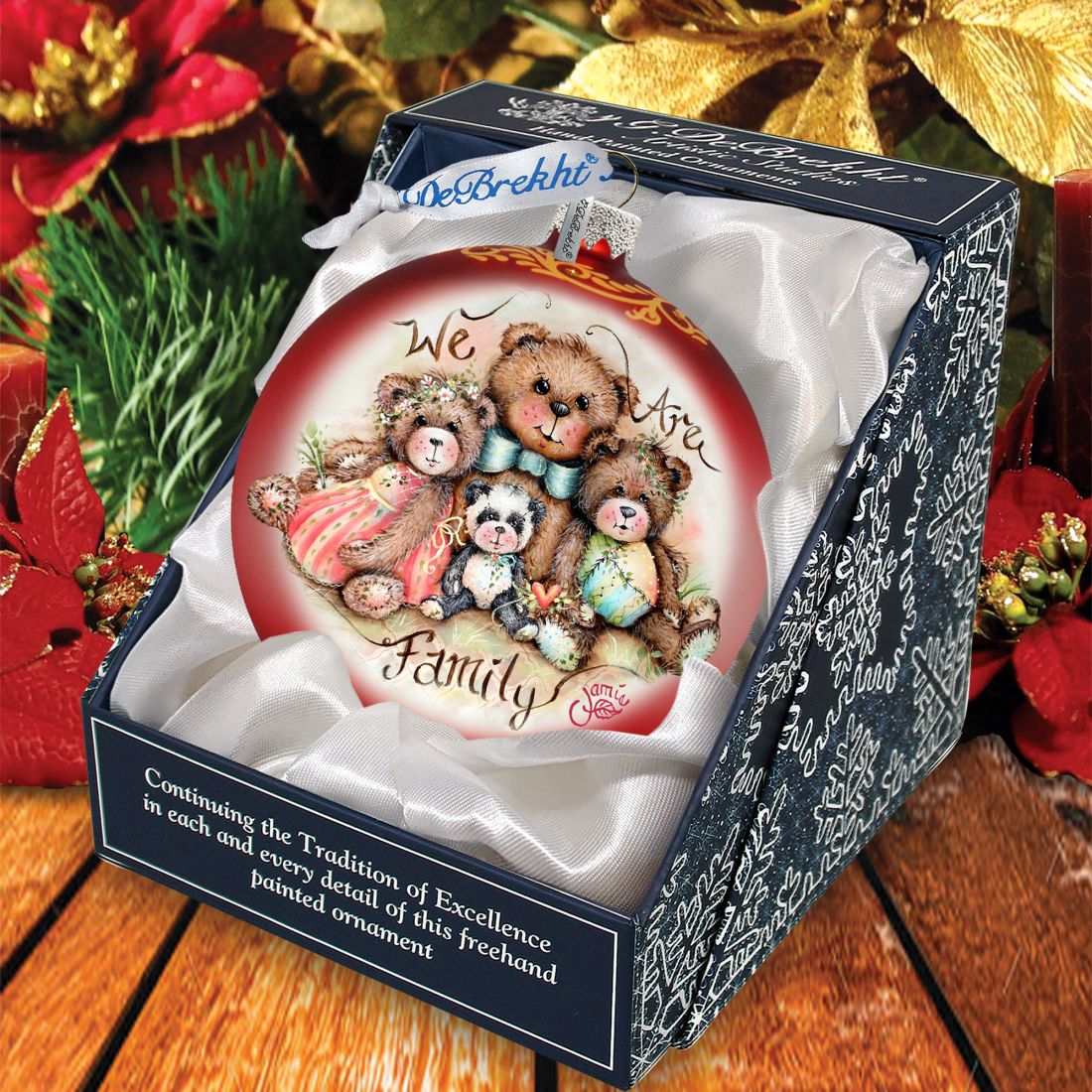 We Are the Family Bears Glass Ornament by Jamie Mills-Price - Christmas Decor - 71207-7703