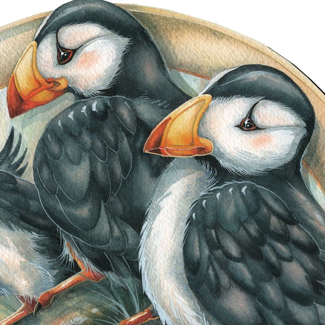Send in the Clowns Puffins Wall Art by J. Bergsma - Wildlife Holiday Decor - 8591848W-JB
