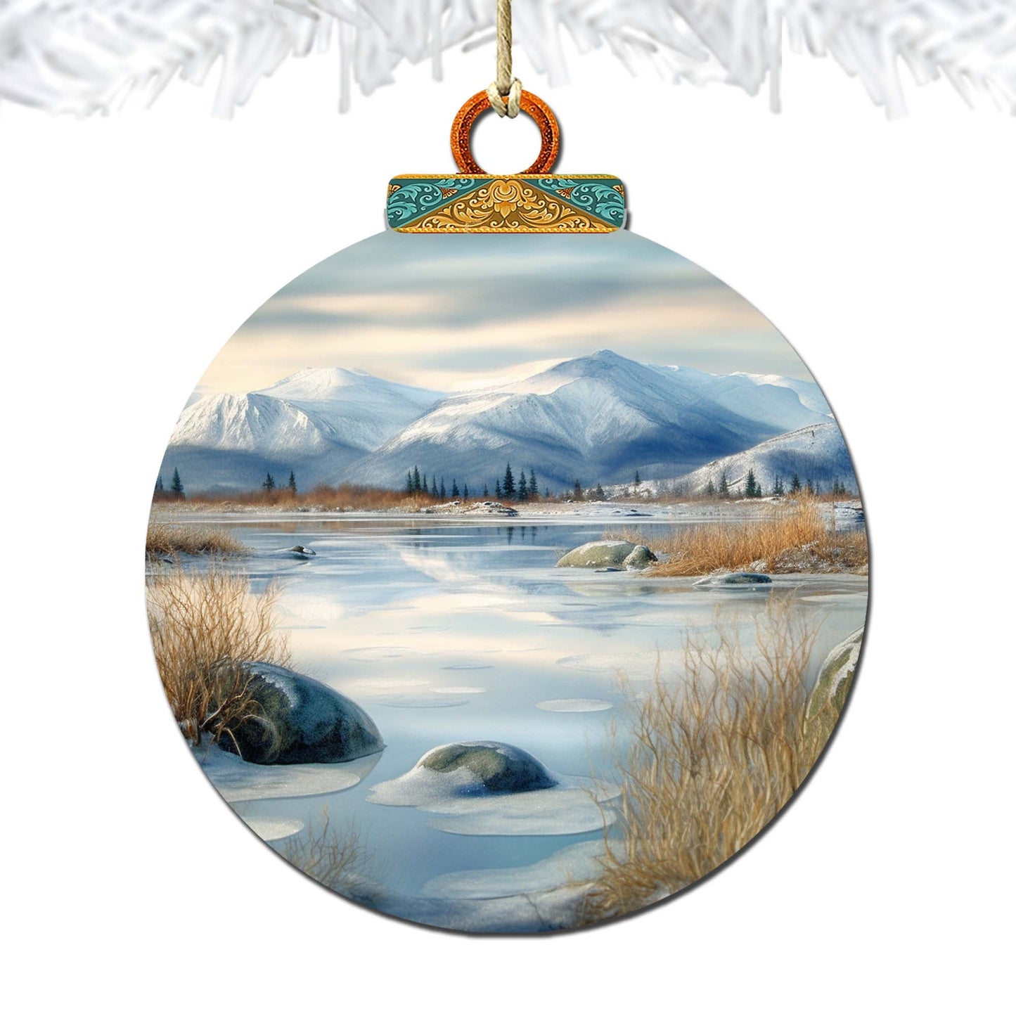 Alaskan Harmony Wooden Ornaments by G.Debrekht - Wildlife Holiday Decor - 870075