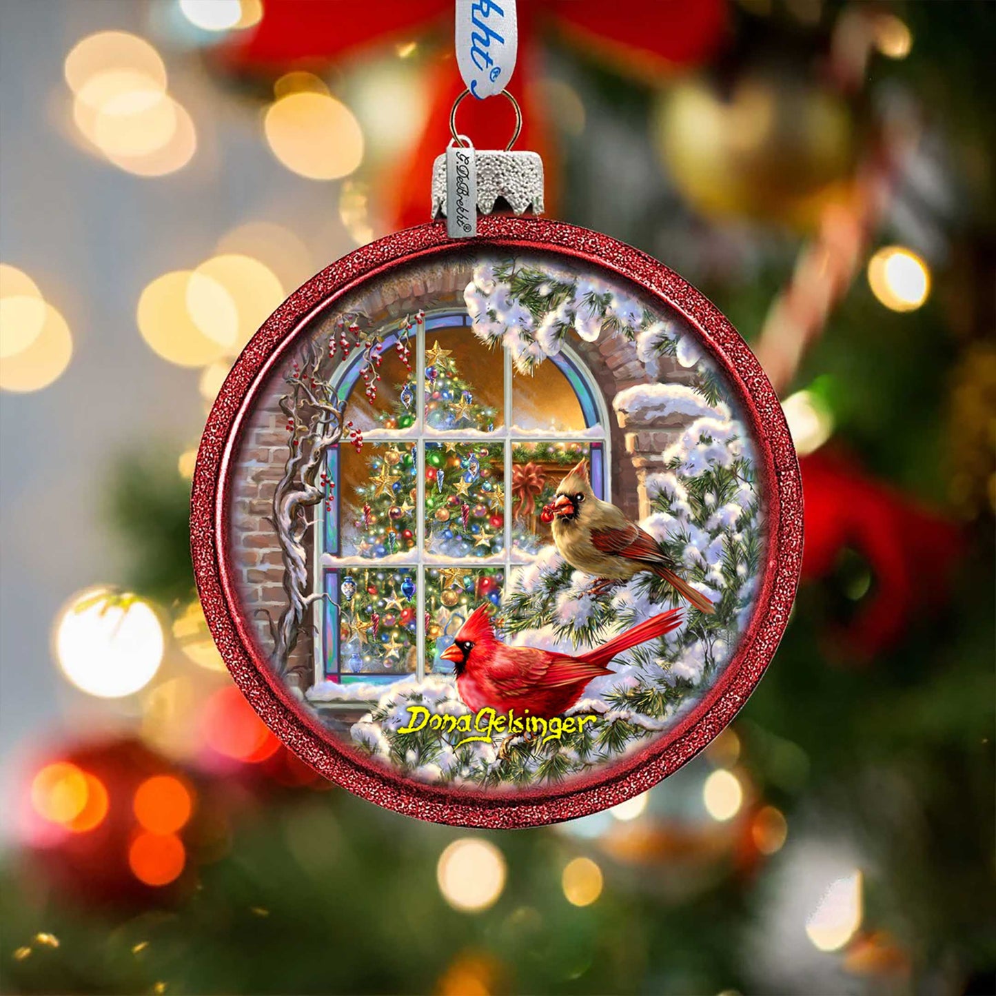 Christmas Window Glass Ornament by D. Gelsinger - Christmas Décor - 71110-2-1318