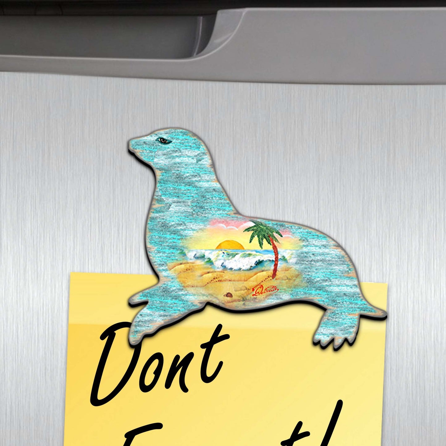 Coastal Creatures Decorative Wooden Magnets Set of 6 by G. Debrekht - Coastal Decor - 8090062G-S6