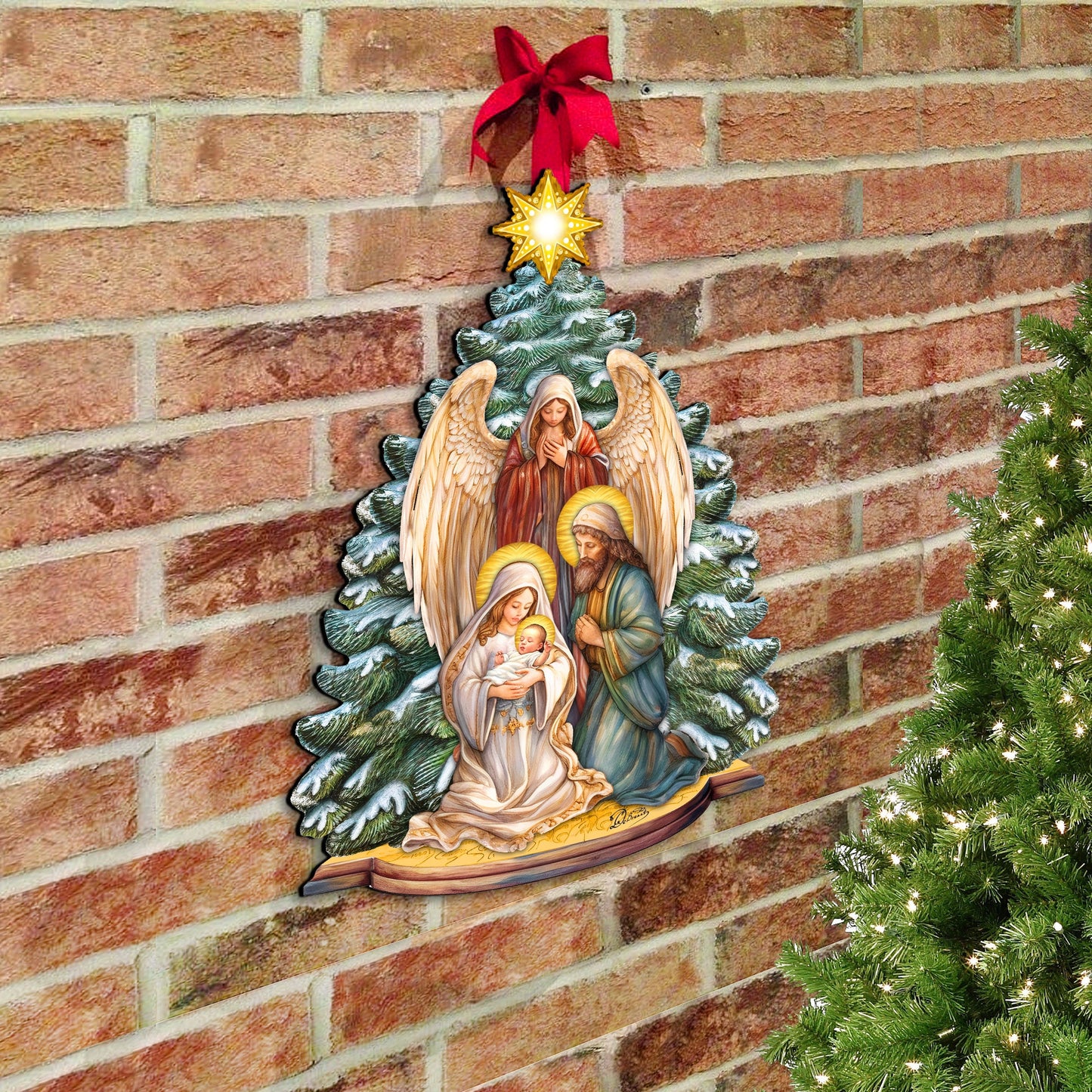 Holy Family Nativity Holiday Door Decor  by G. Debrekht - Christmas Decor - 8611042H