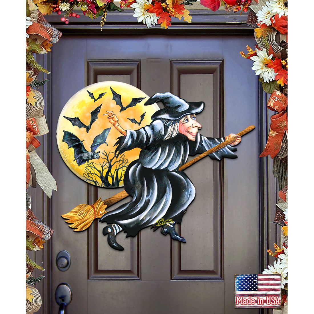 Witch Halloween Door Decor by G. DeBrekht - Thanksgiving Halloween Decor - 8114011H