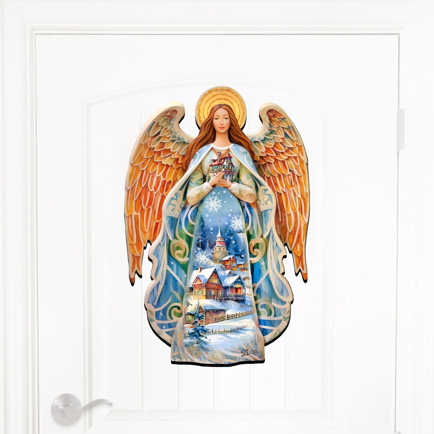 Blessing Home Angel Holiday Door Decor by G. Debrekht - Christmas Decor - 8611021H