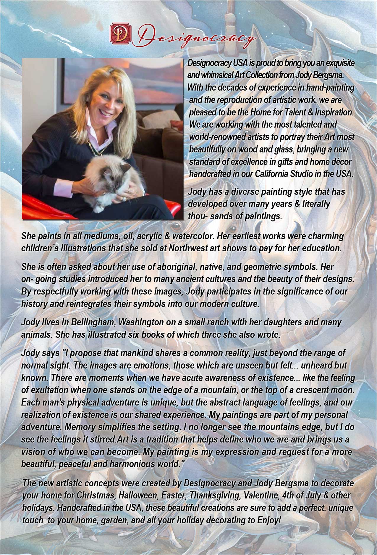 Gather in Peace Father Winter Animals Wooden Wall Art by J. Bergsma - Nature Wildlife Decor  - 8592968BP-JB