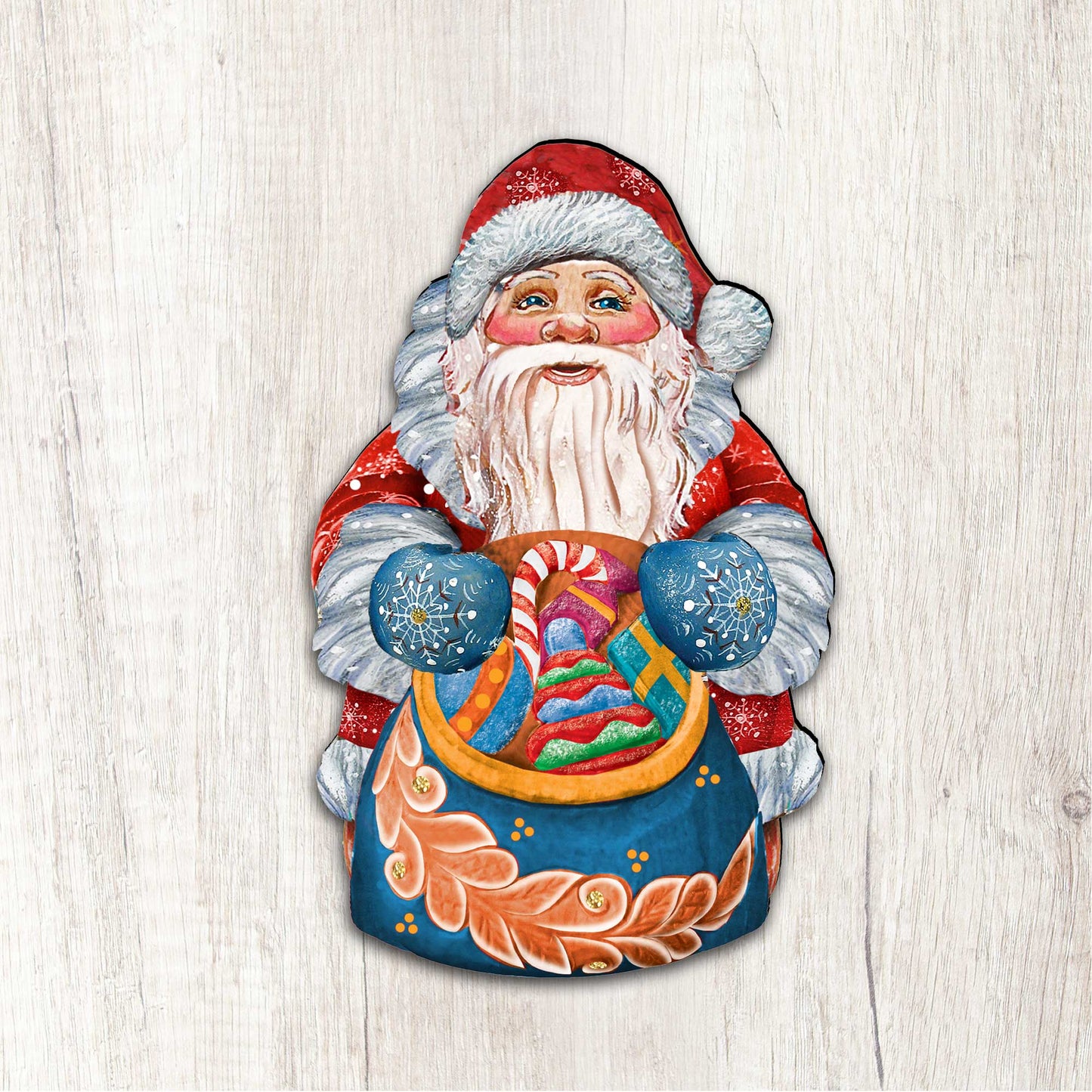 Birdie Santa Christmas Door Decor by G. DeBrekht - Christmas Santa Snowman Decor - 8117902H