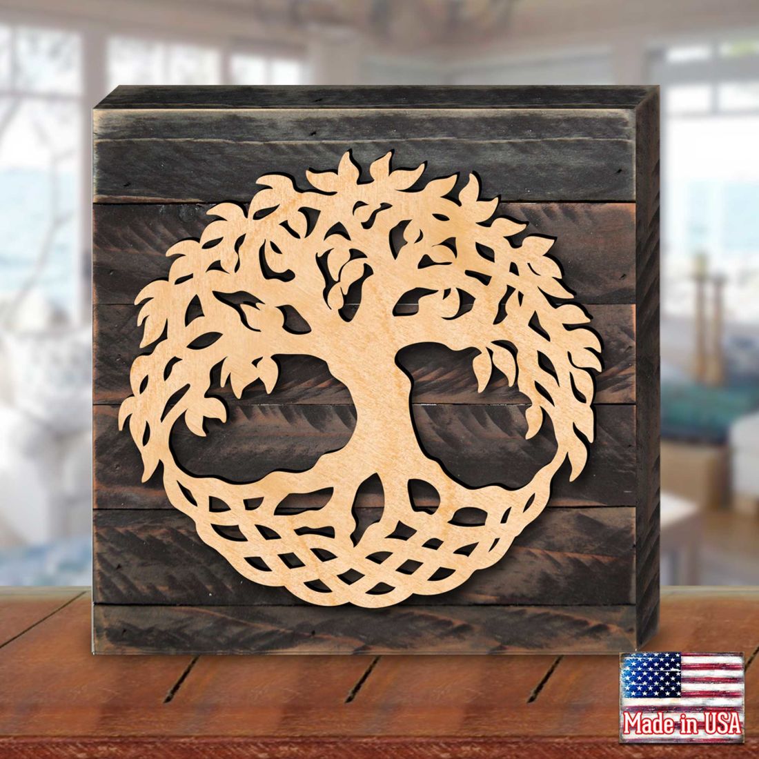 Tree of Life Celtic Art Wooden Wall Art by Celtic Art - Celtic Décor - 953167B