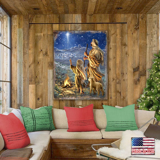 Shepherds Keeping Watch Wooden Wall Art by D. Gelsinger - Nativity Holiday Décor - 95632B38