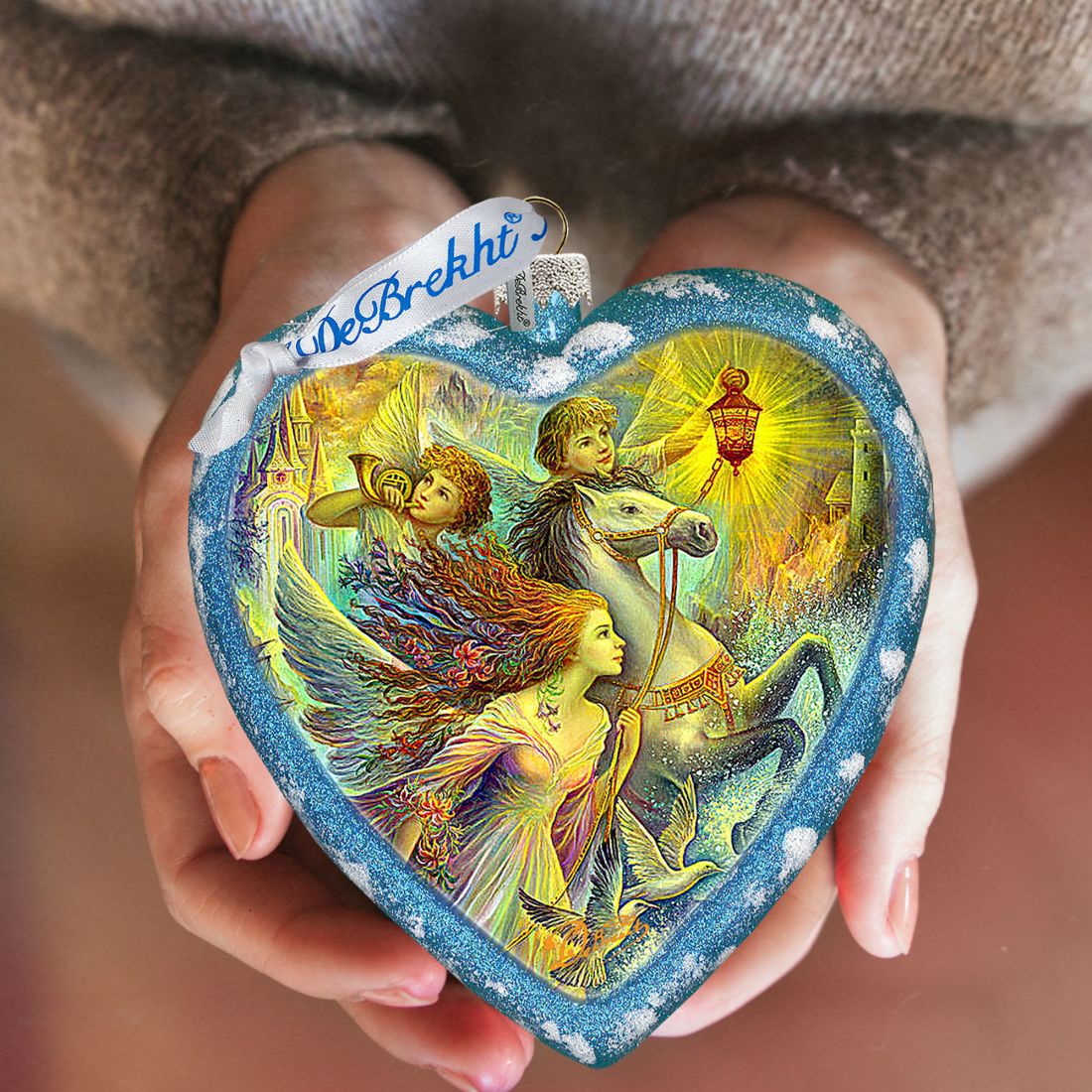 Christmas Night Glass Ornament Limited Edition by Strelkina at G. DeBrekht - Christmas Decor - 738-087-ST