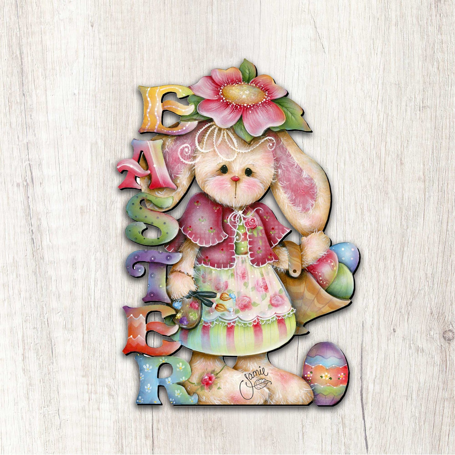 The Easter Bunny Easter Door Decor by Jamie Mills-Price - Easter Spring Decor - 8457605H