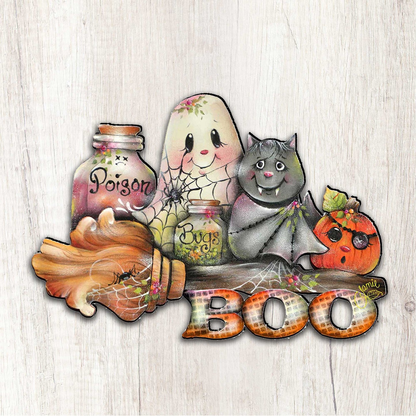 Brunhilda's Broom! Halloween Door Decor by Jamie Mills-Price - Thanksgiving Halloween Decor - 8457411H