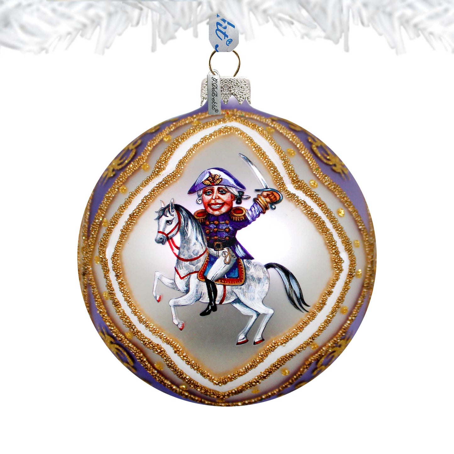 Nutcracker Ball Glass Ornament, Santa & Christmas Decor - 73741 by G. DeBrekht