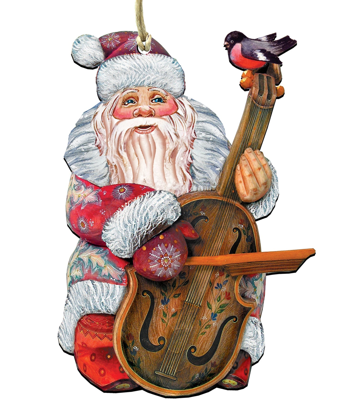 Violin Santa Christmas Door Decor by G. DeBrekht - Christmas Santa Snowman Decor - 8116210H