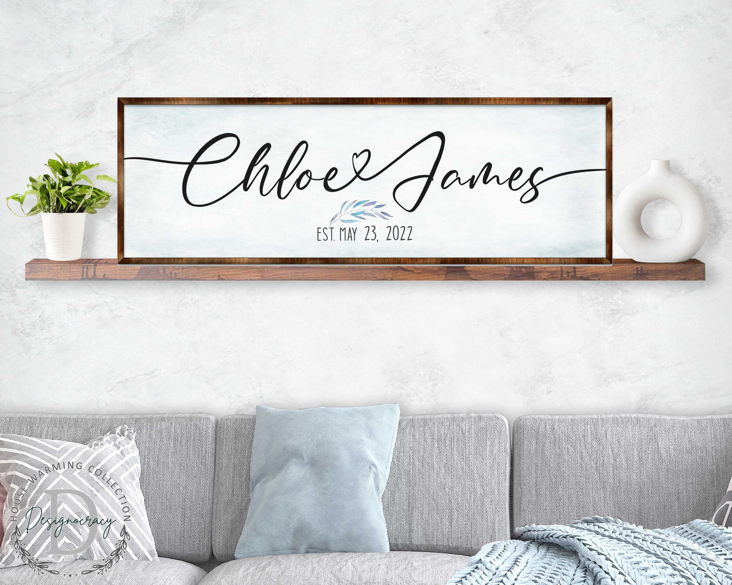 Personalized Family Names - Wooden Wedding Gift - Wall Art - Home Warming Gift - Anniversary Present - Contemporary Gift - Living Room Art - 310319