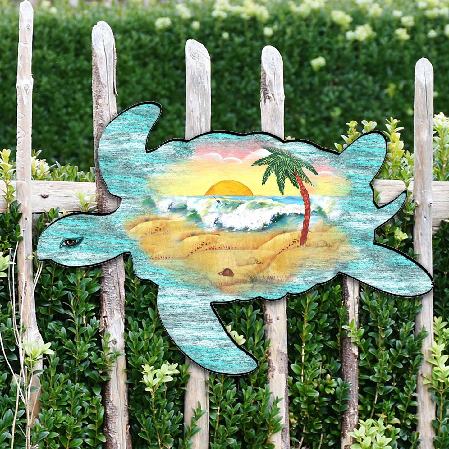 Sea Turtle Coastal Door Decor by G. DeBrekht - Coastal Holiday Decor - 8198518H