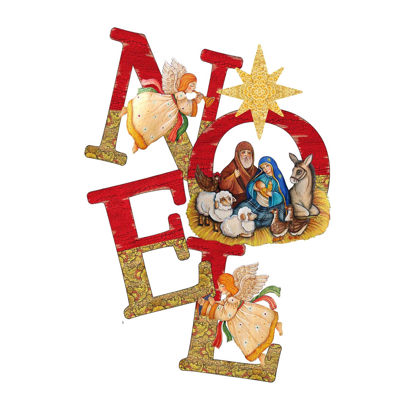 Noel Nativity Christmas Nativity Door Decor by G. DeBrekht - Nativity Holiday Decor - 8121458H
