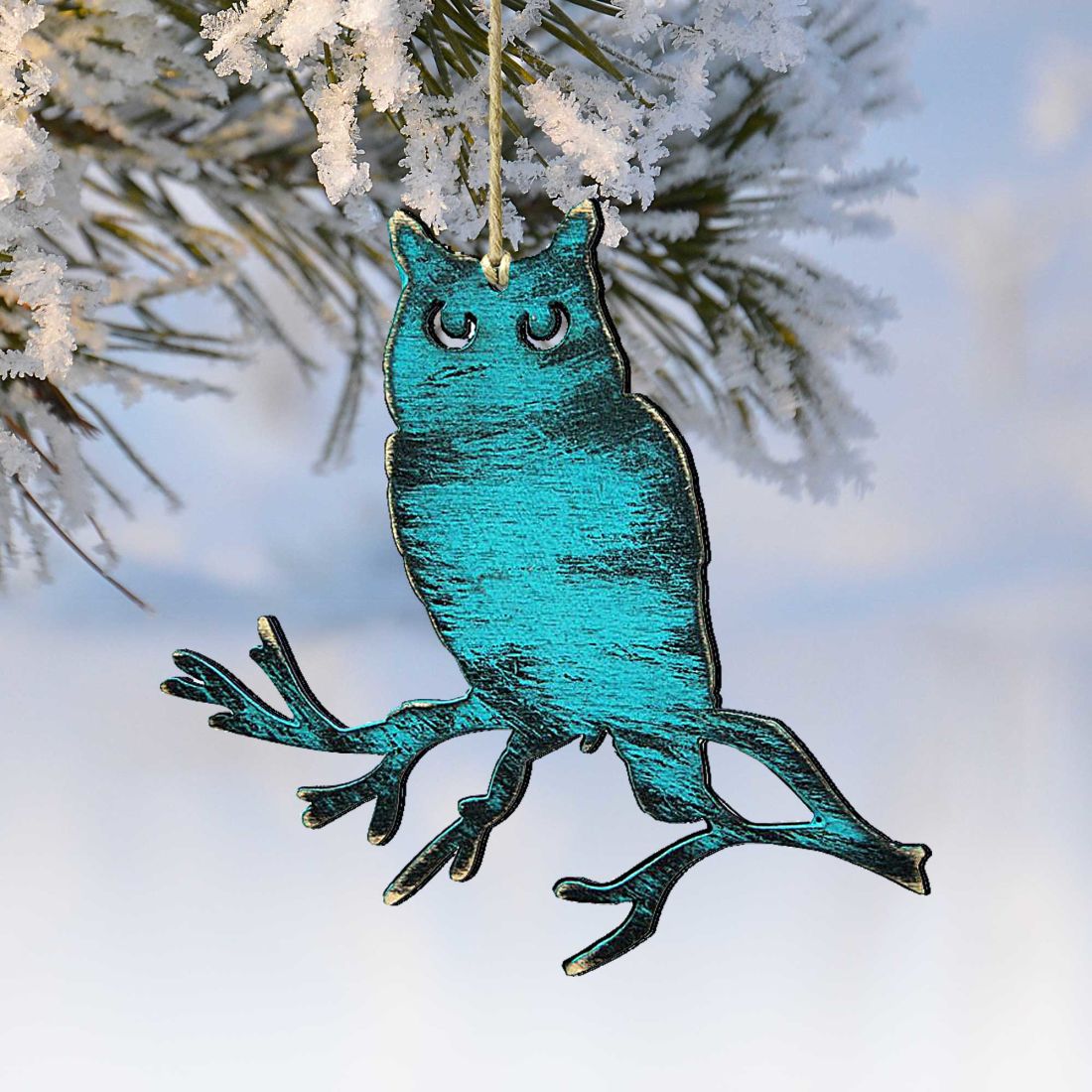 Rustic Owl Wooden Ornaments by Nature Wonders - Wildlife Holiday Decor - 8198218