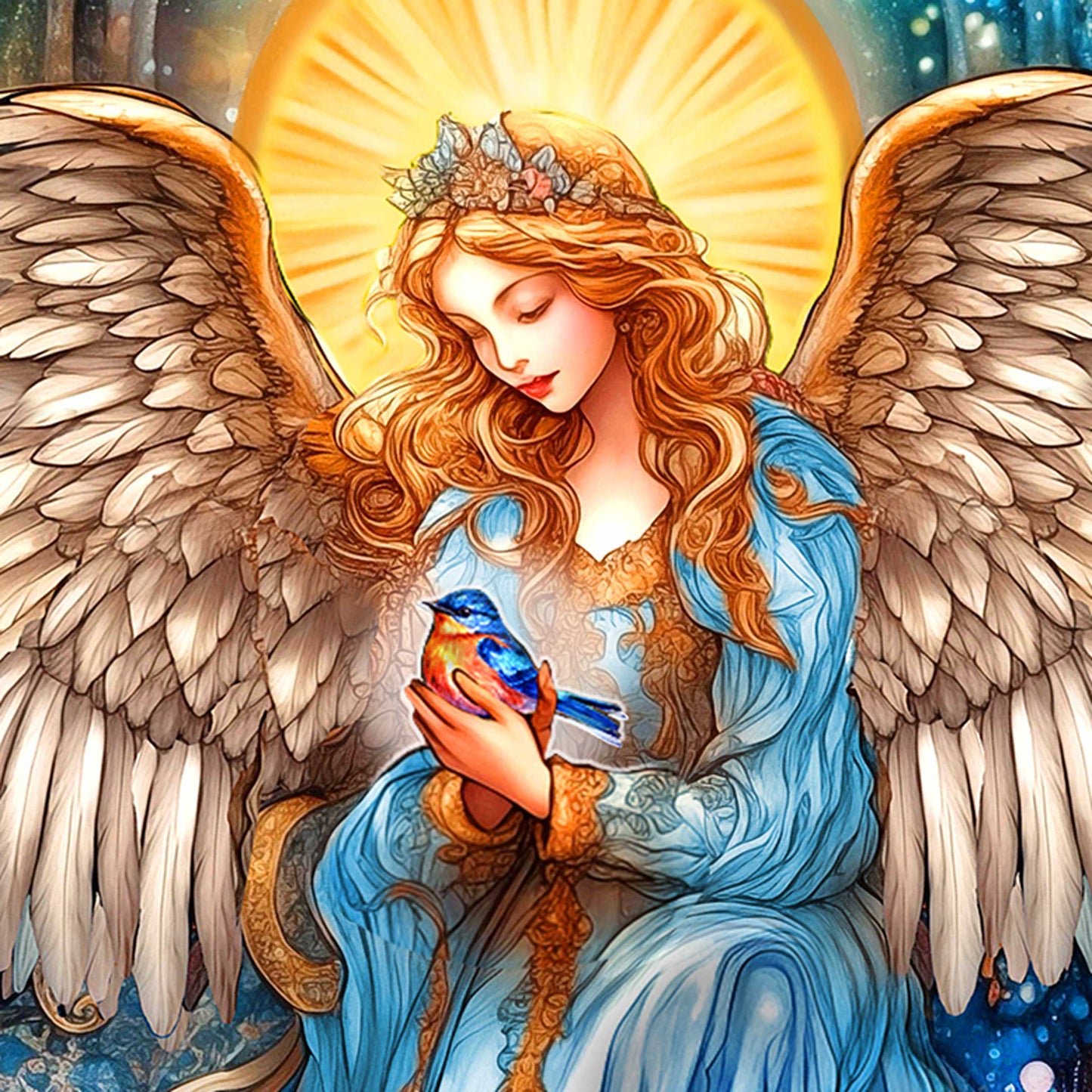 Guardian Angel of Serenity Holiday Door Decor by G. Debrekht - Nativity Holiday Decor - 8652806H