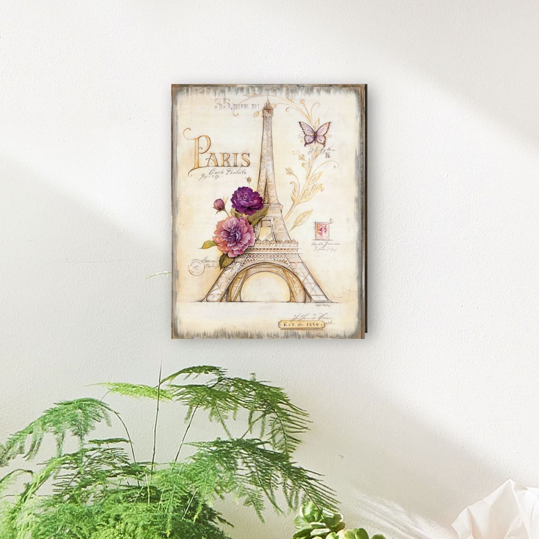 Grantville Eiffel Tower Wooden Wall Art by Nature Wonders - International Decor - 95312B