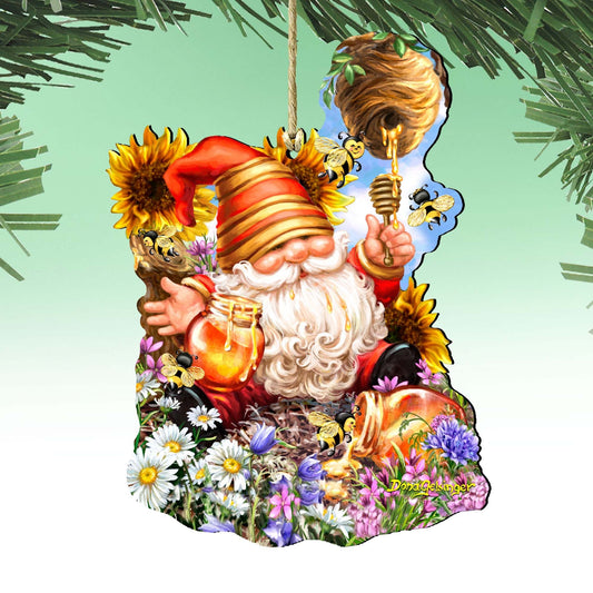 Honeycomb Gnome Dwarf Wooden Ornaments by Gelsinger - Easter Spring Decor - 8461061-DG