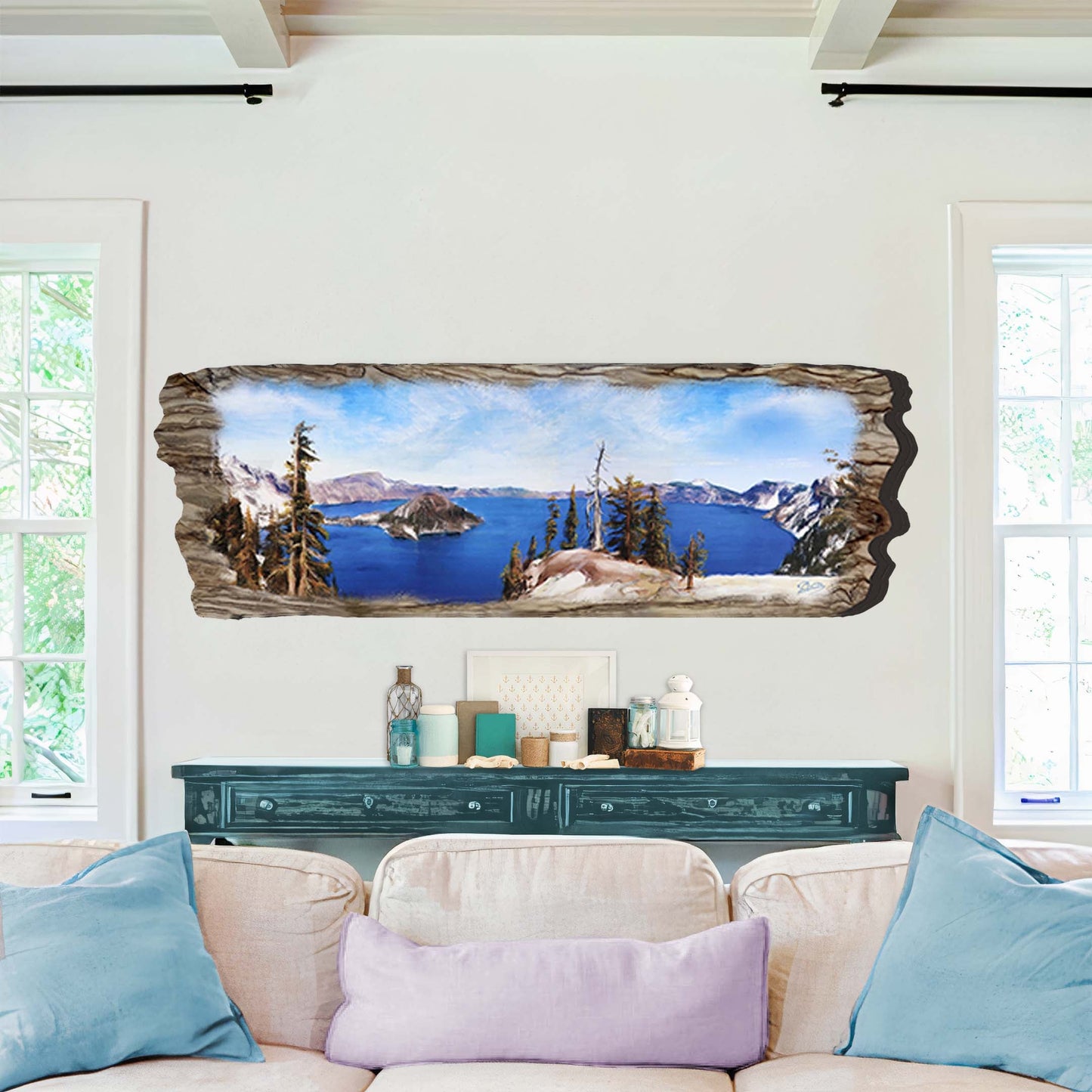 Lake View Wooden Wall Art by G. DeBrekht Coastal Decor - 8491107W