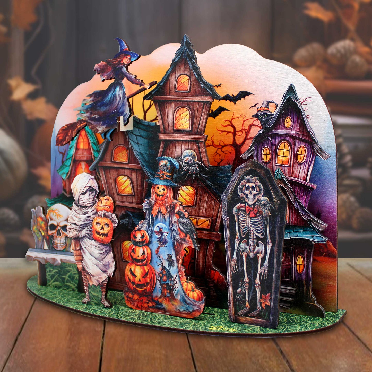 Halloween Spooky Village Decorative Village Set by G. Debrekht - Halloween Decor - 852741-12