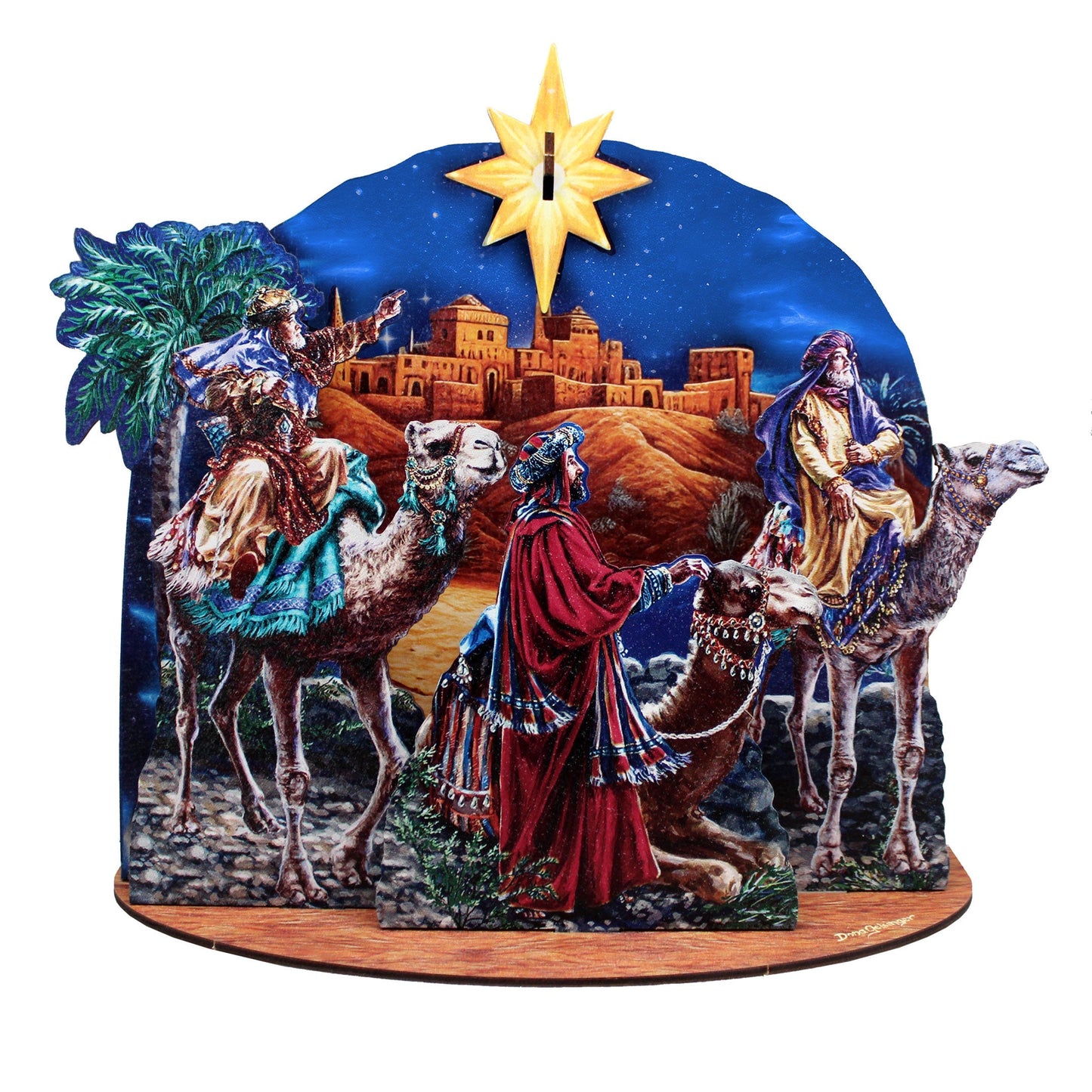 Three Kings Journey Decorative Village Set by D. Gelsinger - Nativity Holiday Decor - 852768