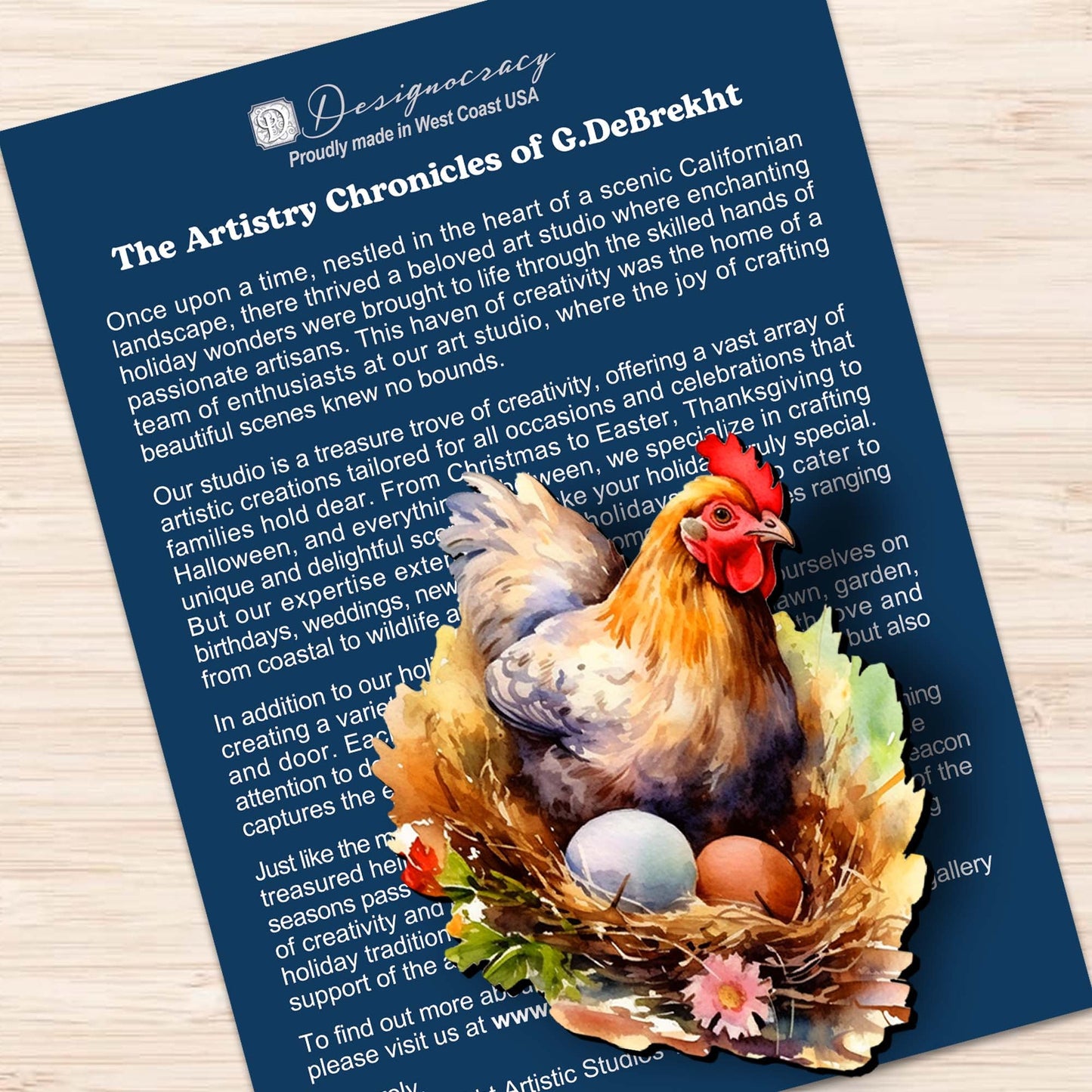 Spring on the Farm Decorative Wooden Clip-on Ornaments Set of 3 by G. Debrekht - Easter Decor - 8091056C-S3