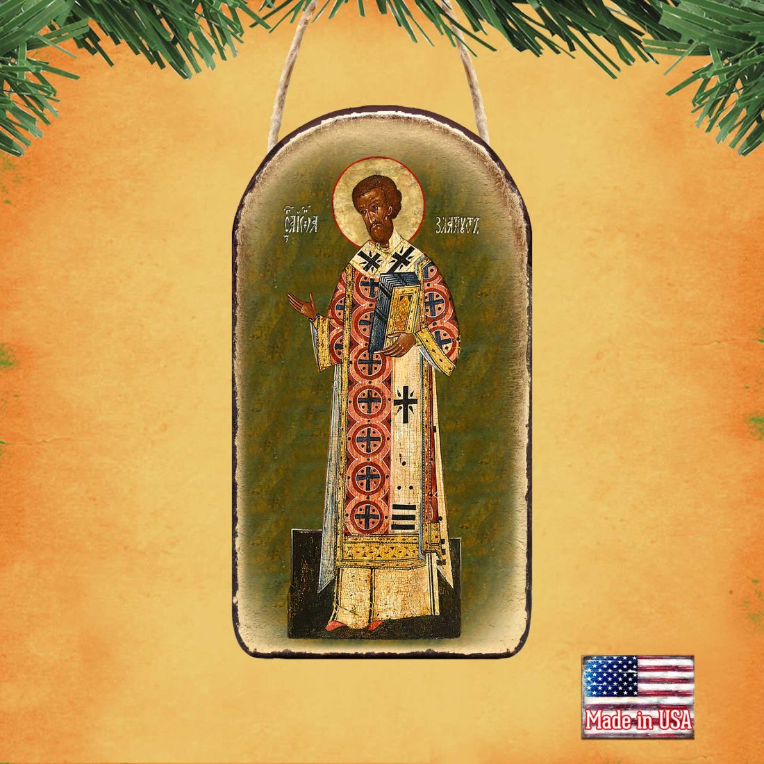 Saint Chrysostom Religious Christian Sacred Icon Ornament - Inspirational Icon Decor - 87054