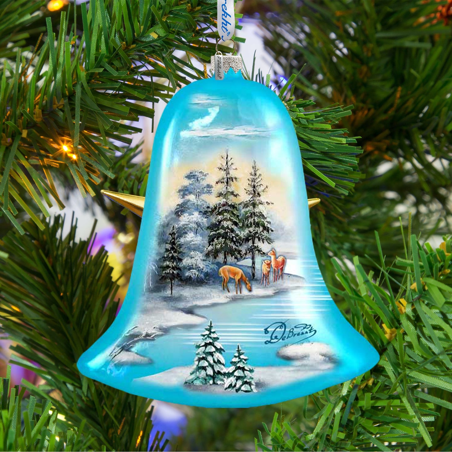 Peaceful Kingdom Bell Glass Ornament by G. DeBrekht - 752-005