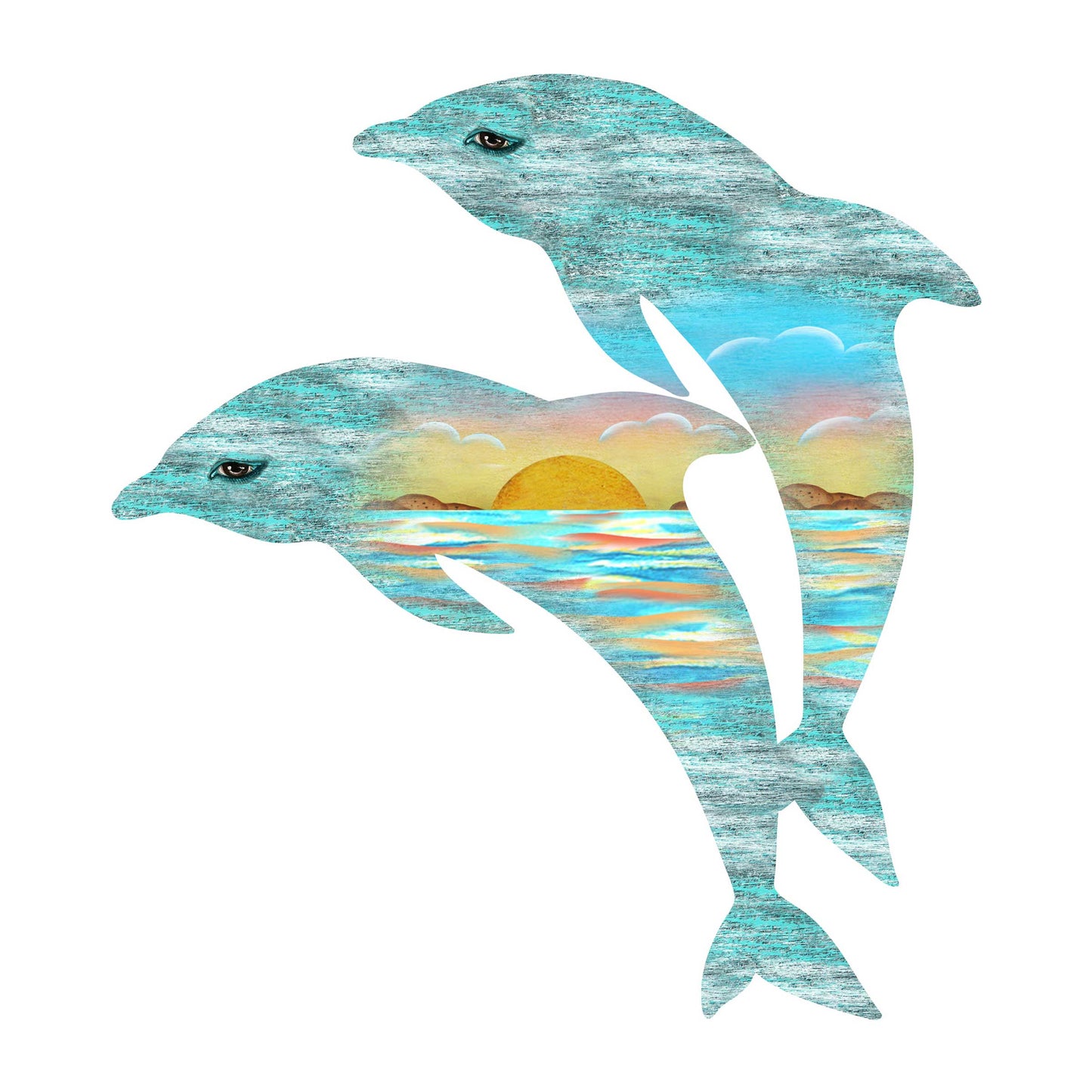 Dolphins Decorative Coastal Door Decor by G. DeBrekht - Coastal Holiday Decor - 8198519H