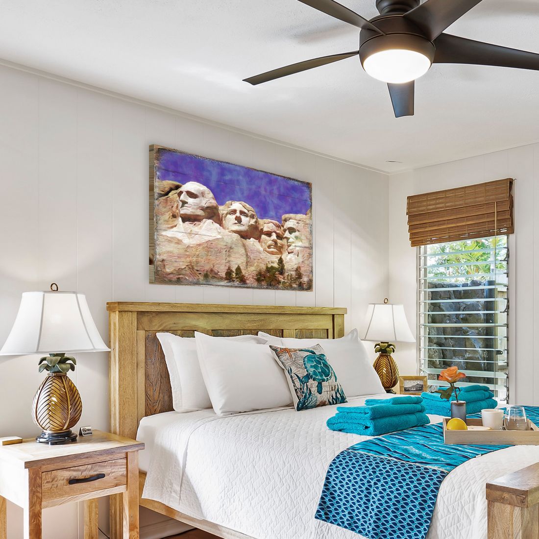 Amarante Mount Rushmore Wooden Wall Art by Nature Wonders - Nature Wildlife Decor  - 95247B