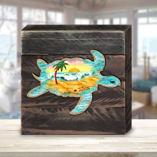 Tuttle Wooden Decor by G. DeBrekht - Coastal Holiday Decor - 8198518B