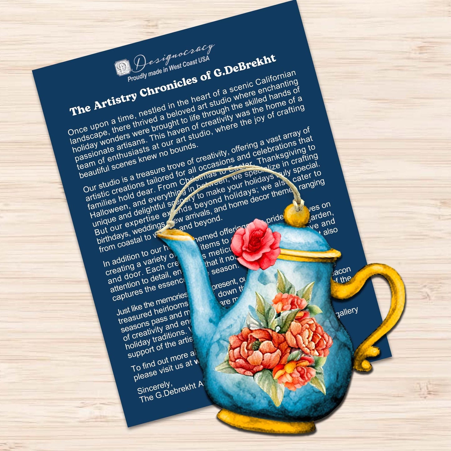 Happy Mother's Day Decorative Wooden Ornaments Set of 3 by G. Debrekht - Love Family Decor - 8091059-S3