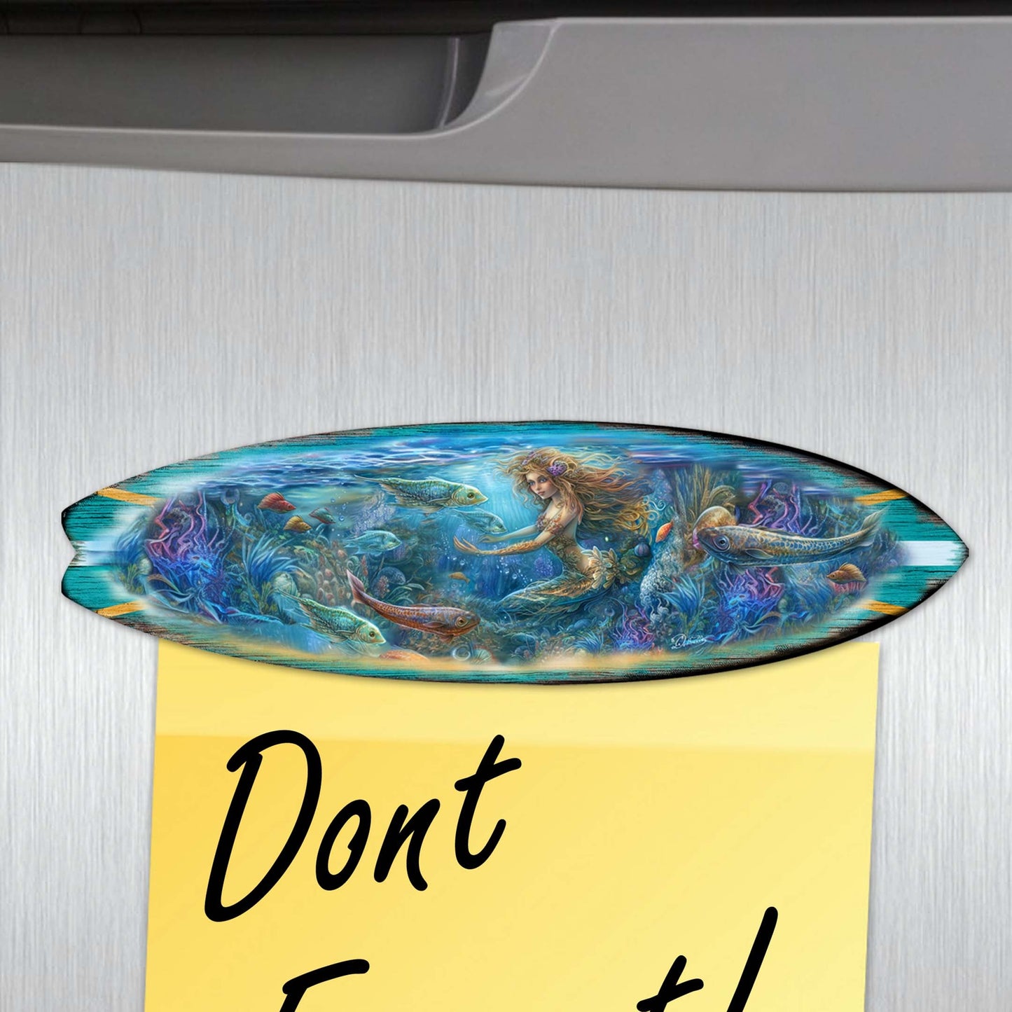 Ocean Style Surfboards Decorative Wooden Magnets Set of 6 by G. Debrekht - Coastal Decor - 8090067G-S6