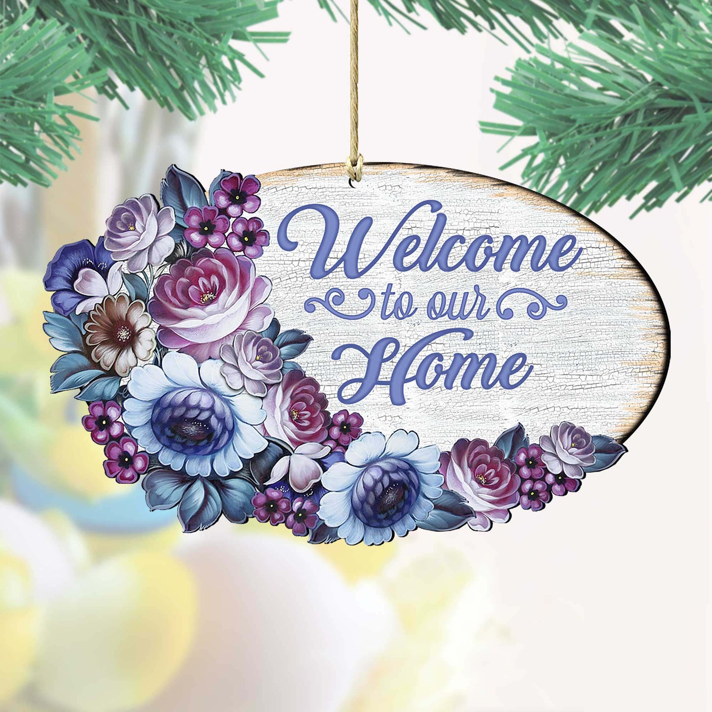 Welcome to Our Home Wreath Easter Wall Decor by G. DeBrekht - Easter Spring Decor - 8185311