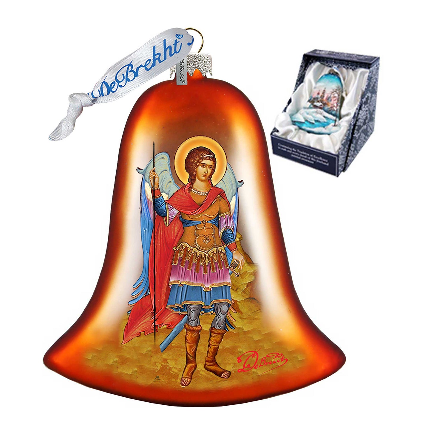 Saint Michael Bell Glass Ornament by G. DeBrekht - Christmas Decor - 752-037