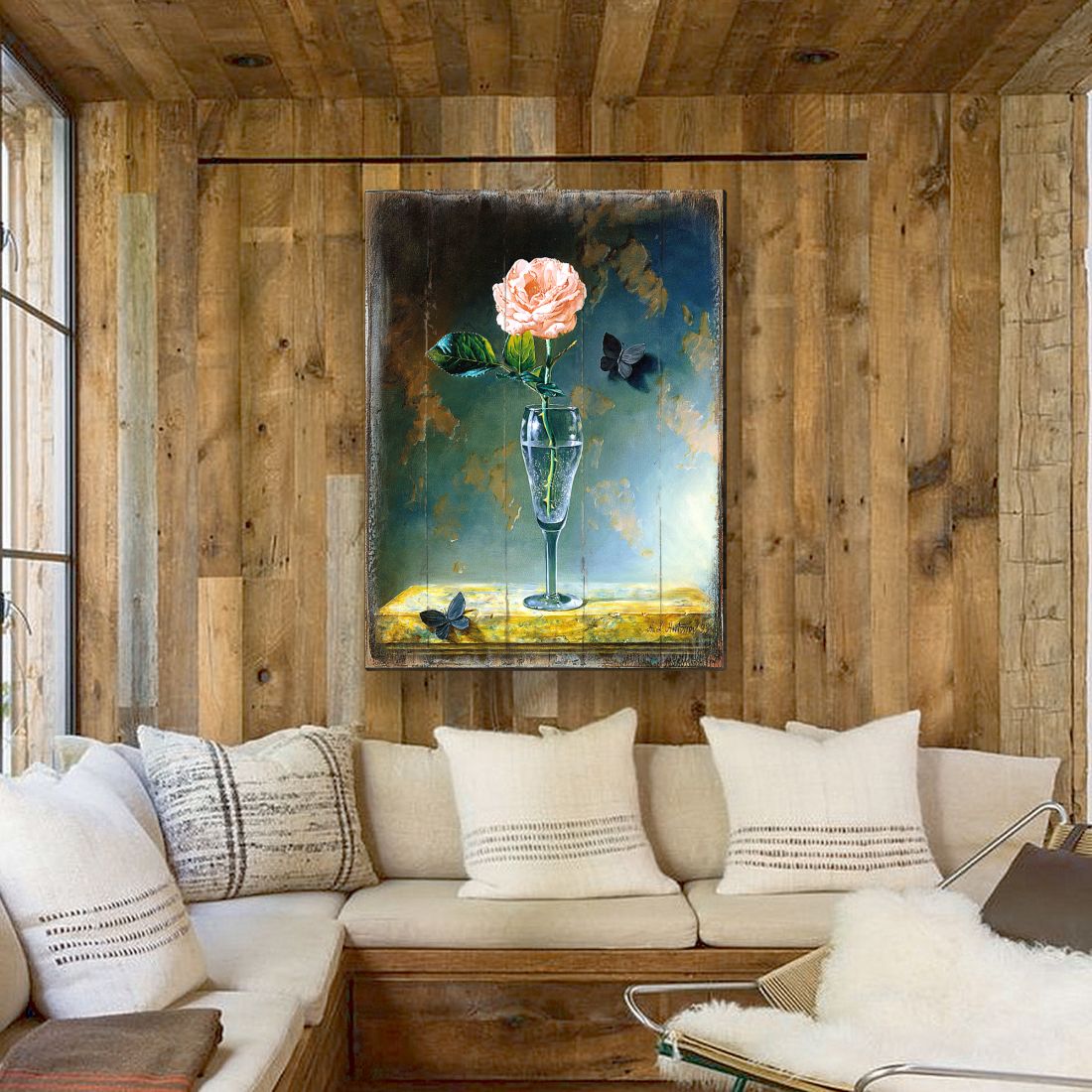 Ameya Rose Art Wooden Wall Art by Nature Wonders - Love Family Kids Decor - 95350B