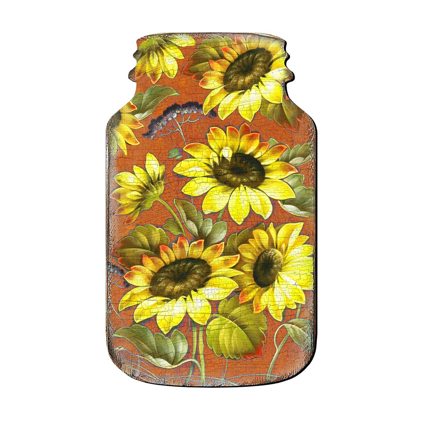 Sunflower Mason Jar Halloween Door Decor by G. DeBrekht - Thanksgiving Halloween Decor - 8158906H