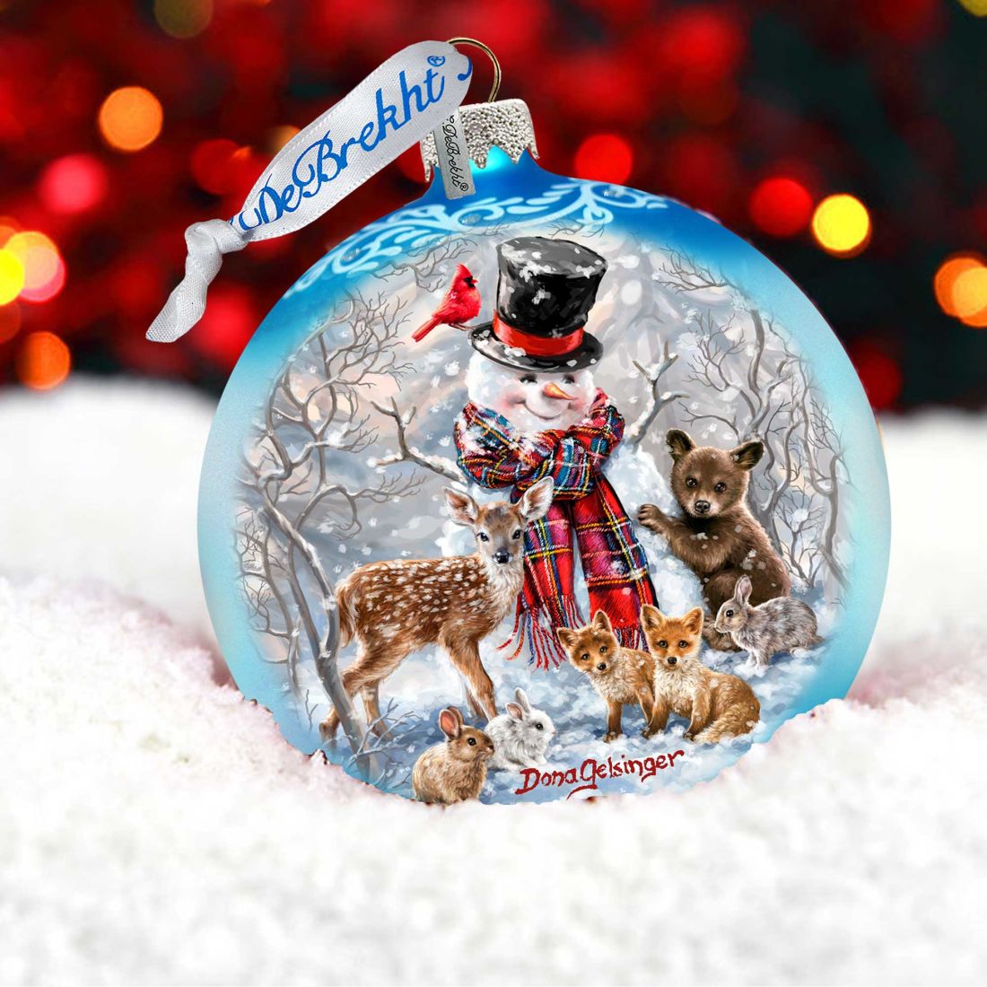Frosty and His Forest Friends Glass Ornament Limited Edition by G. DeBrekht - Christmas Decor - 73908-DG