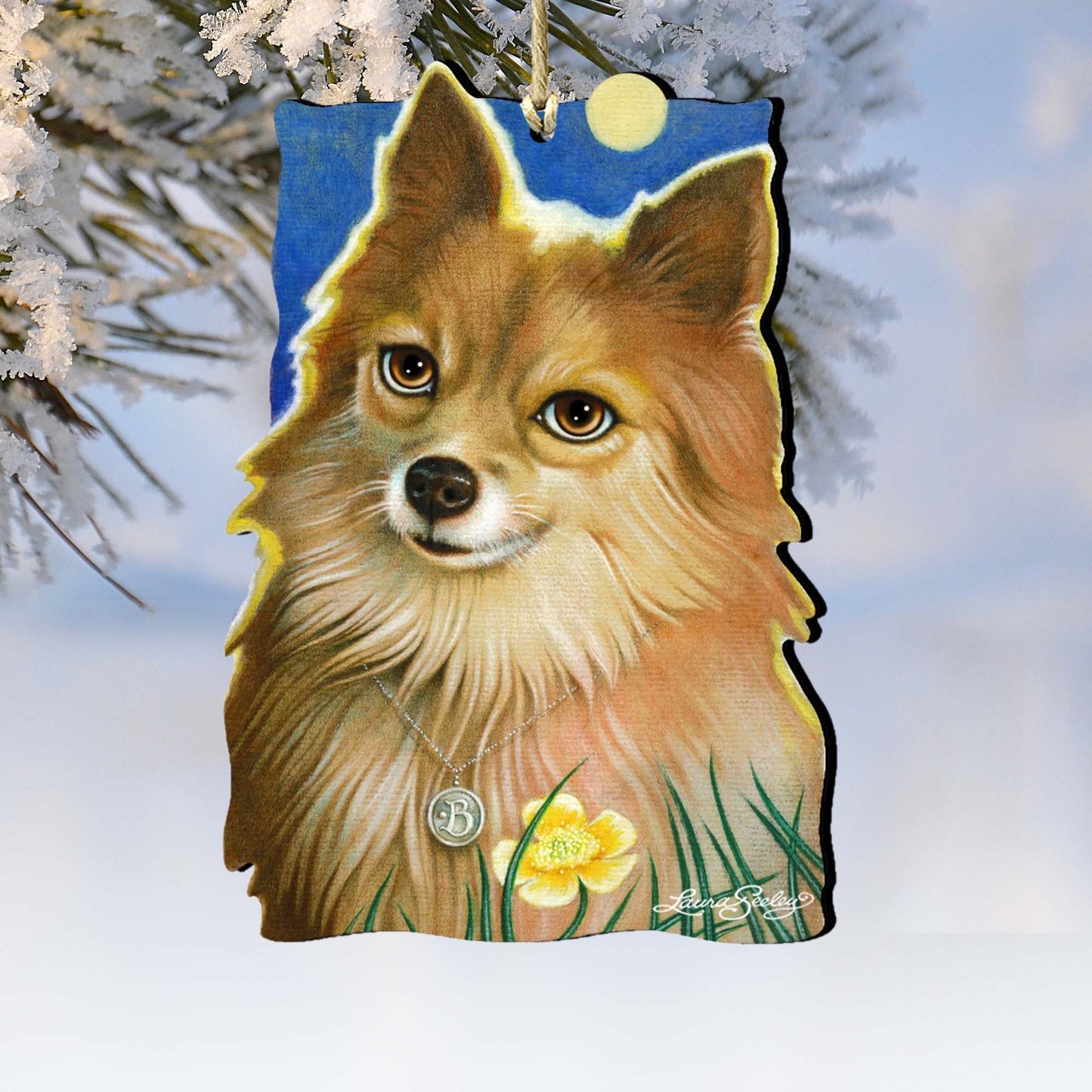 Ready When You Are Wooden Ornaments by Laura Seeley - Pets Dog and Cats Decor - 8511018-LS