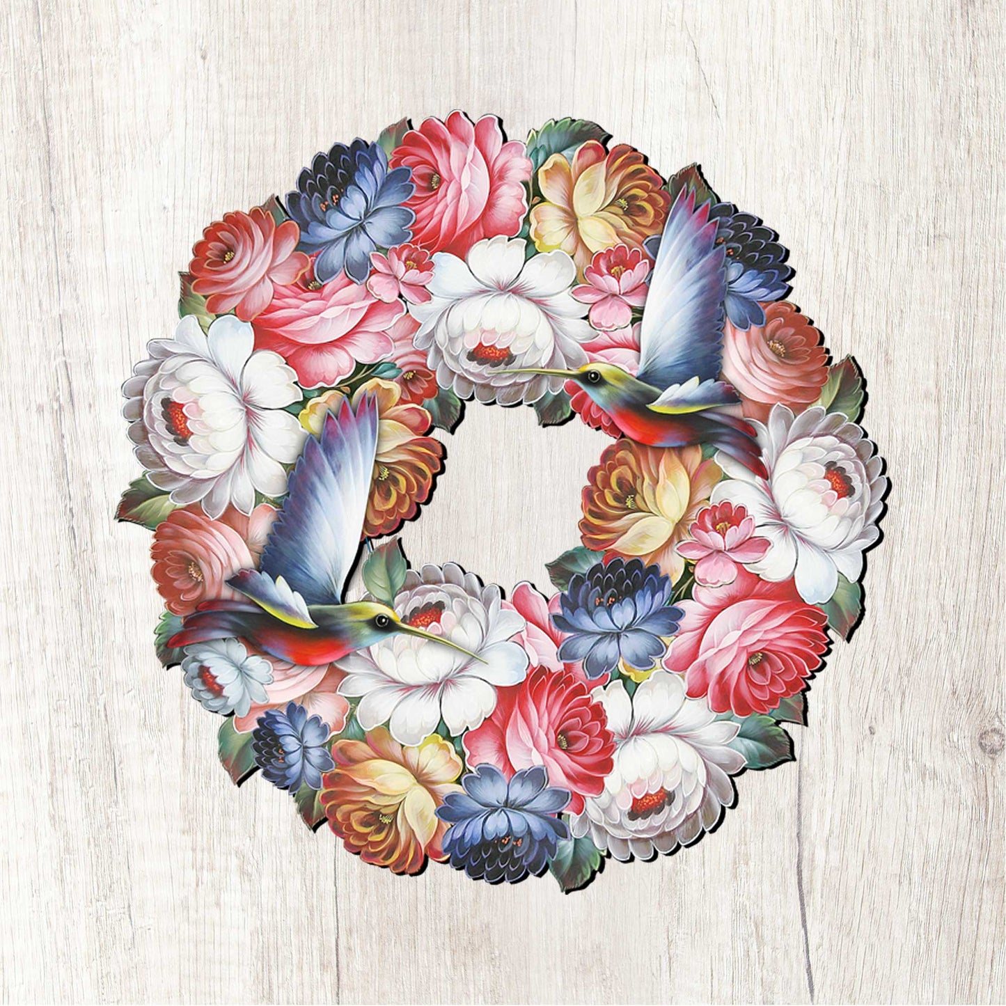 Birdy Floral Holiday Door Wreath by G. DeBrekht - Easter Spring Decor - 8185312H