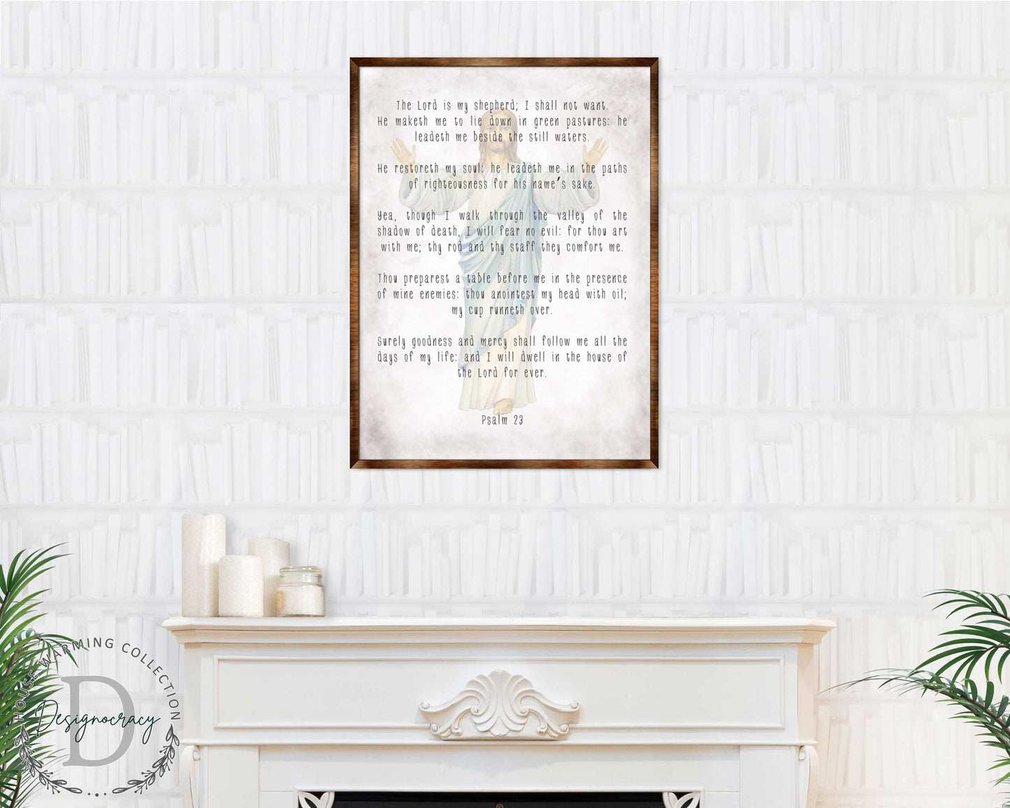 The Lord Is My Shepherd - Wooden Kitchen Blessing - PSALM 23 - Contemporary Decor - Religious Wall Art - Nursery Wall Art - 310334