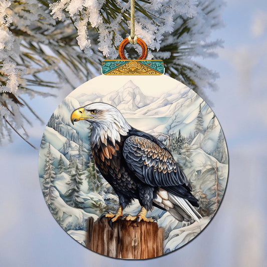 Bald Eagle Majesty Wooden Ornaments by G.Debrekht - Wildlife Holiday Decor - 870059