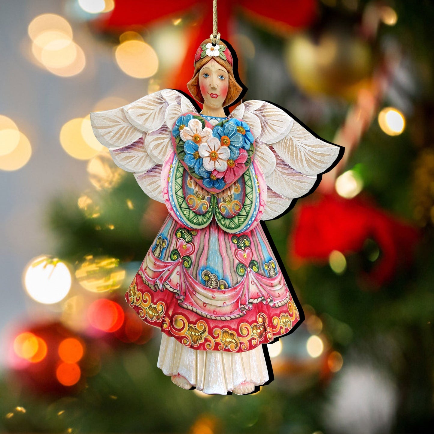 Angel of Love Wooden Ornaments by G.DeBrekht - Love Family Kids Decor - 8155412-S2
